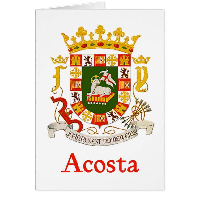 Escudo de Acosta de Puerto Rico (Frente)