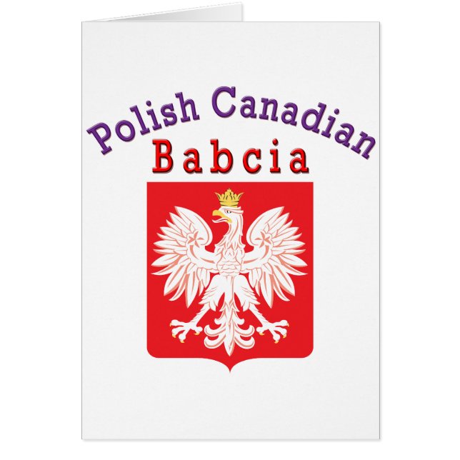 Escudo de águila canadiense polaco Babcia (Frente)