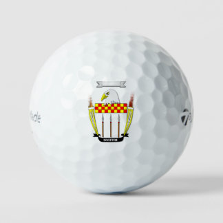 ESCUDO DE APELLIDO DE LA FAMILIA SMITH Y PELOTA DE