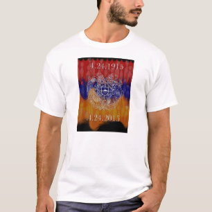 Escudo de armas armenio 100 años de camiseta más