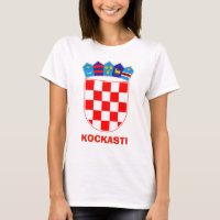 Escudo de Armas Croacia Kockasti Camiseta