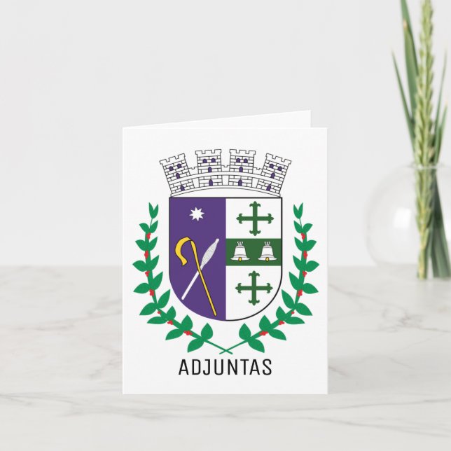 Escudo de armas de Adjuntas, Puerto Rico (Anverso)