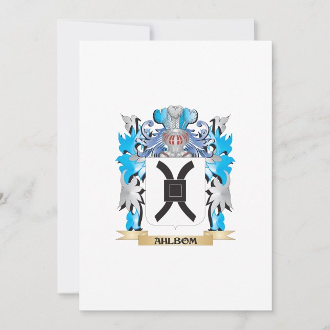 Escudo De Armas De Ahlbom (Anverso)