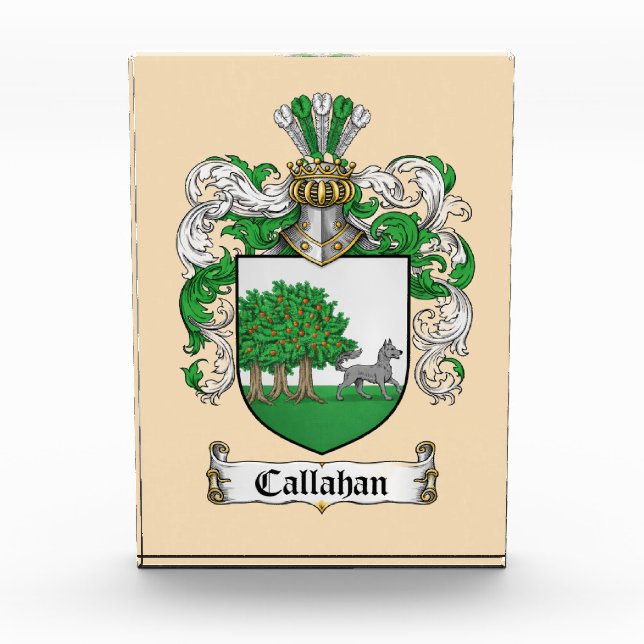 Escudo de Armas de Callahan Bloque de Fotos (Anverso)