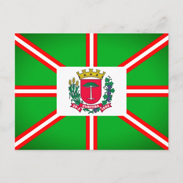 Escudo de armas de Curitiba, postal del Brasil (Anverso)