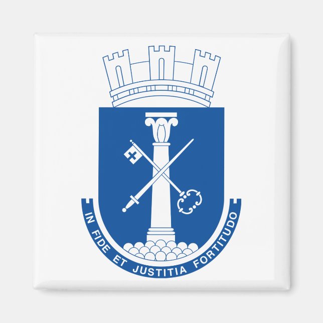 Escudo de armas de Drammen, imán de Noruega (Frente)
