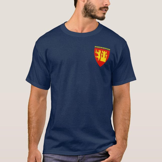 Escudo de armas de Fredrikstad, camiseta de Norueg (Anverso)