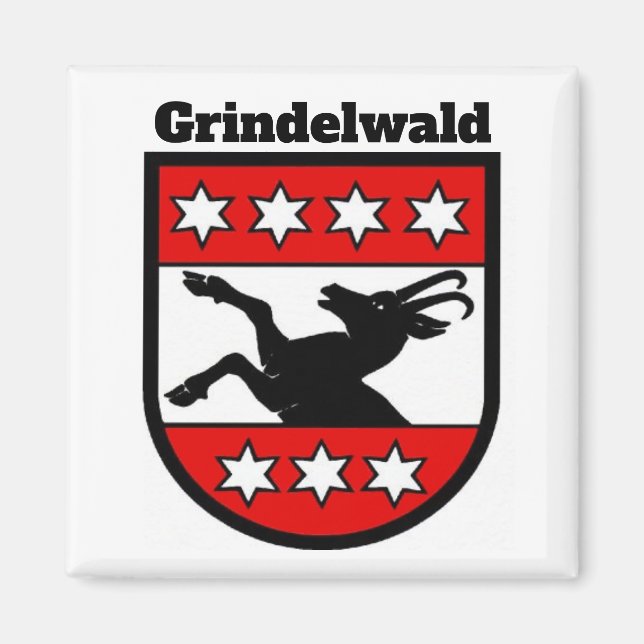 Escudo de armas de Grindelwald, imán de Suiza (Frente)