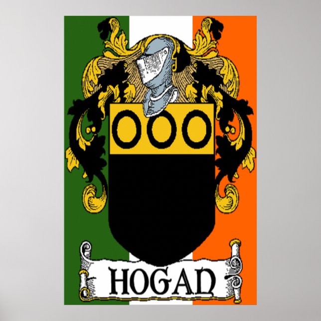 Escudo de armas de Hogan Impresión de la bandera i (Frente)