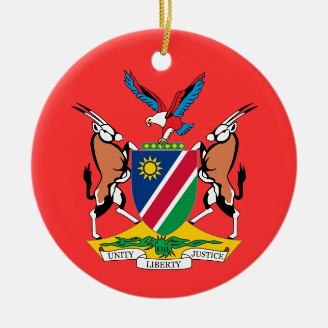 Escudo de armas de KENYA Ornamentos de árbol de Na (Frente)