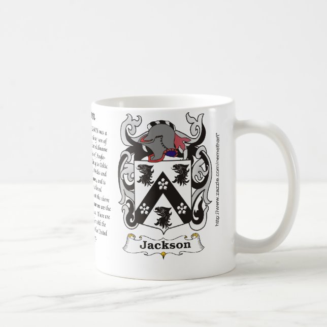 Escudo de armas de la familia de Jackson una taza (Derecha)