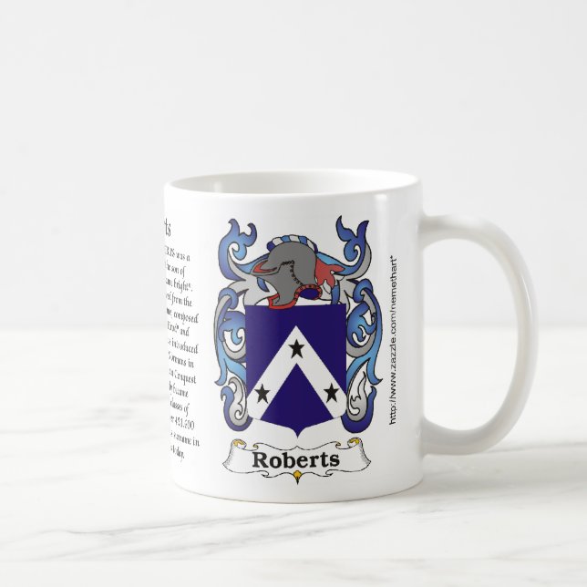 Escudo de armas de la familia de Roberts una taza (Derecha)