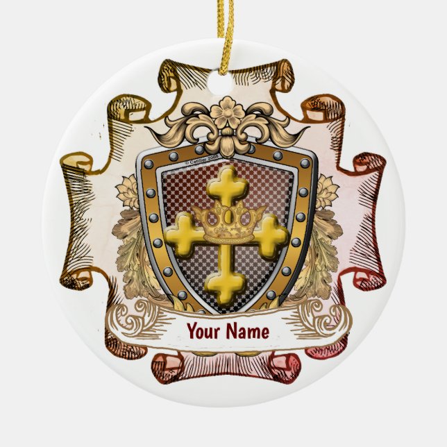 Escudo de armas de la familia Valor ornamento del  (Frente)