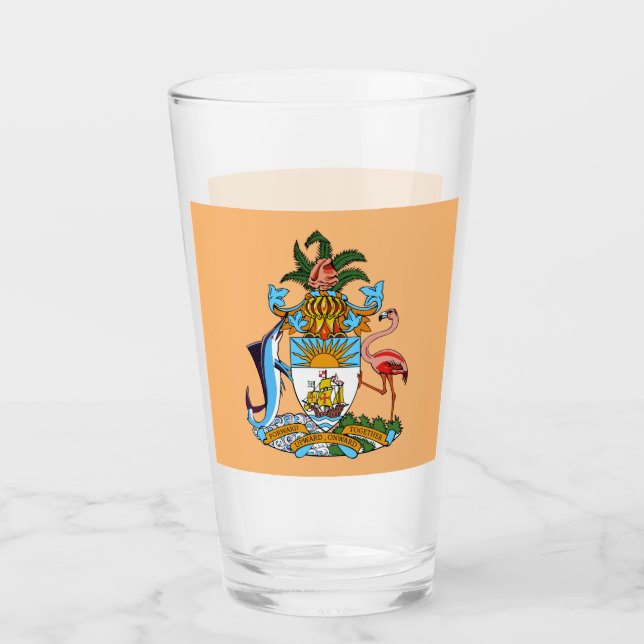 Escudo de armas de las Bahamas: Marlin, Flamingo,  (Anverso)