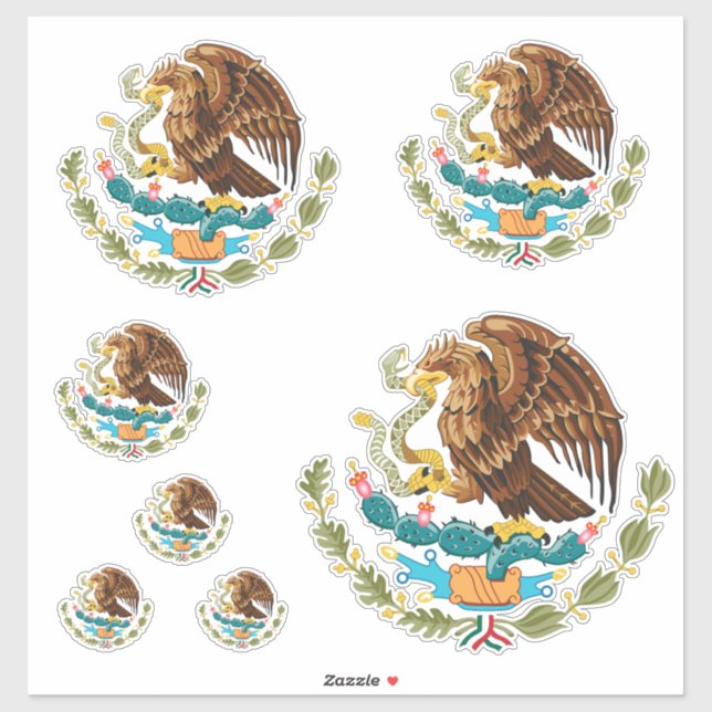 Escudo de armas de México - Pegatinas de la bander (Hoja)