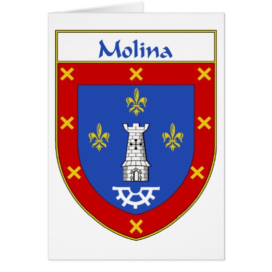 Escudo de armas de Molina/escudo de la familia Tarjeta