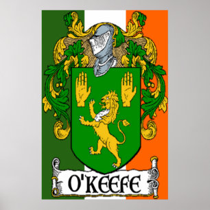 Escudo de armas de O'Keefe Impresión de la bandera