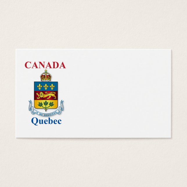 Escudo de armas de Quebec (Frente)