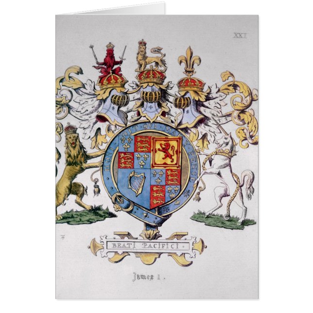 Escudo de armas de rey James I de Inglaterra (Frente)