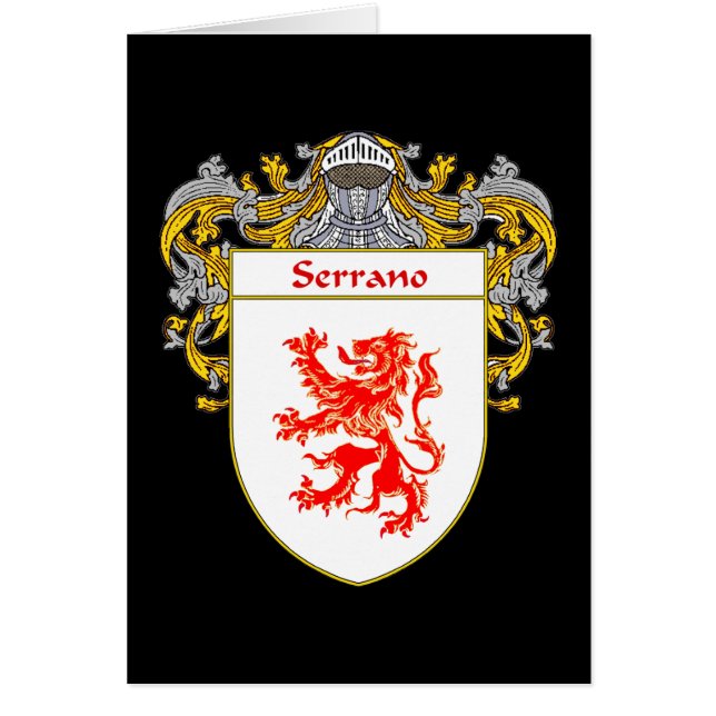 Escudo de armas de Serrano (cubierto) (Frente)