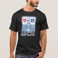Escudo de armas de Split, camiseta de Croacia