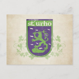 Escudo de armas de St. Urho - postal