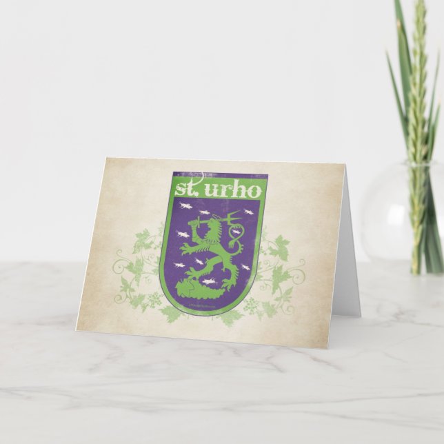Escudo de armas de St. Urho - Tarjeta (Anverso)