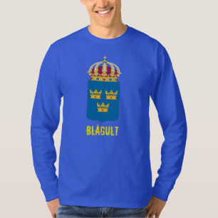 Escudo de armas de Suecia Blågult Camiseta de larg
