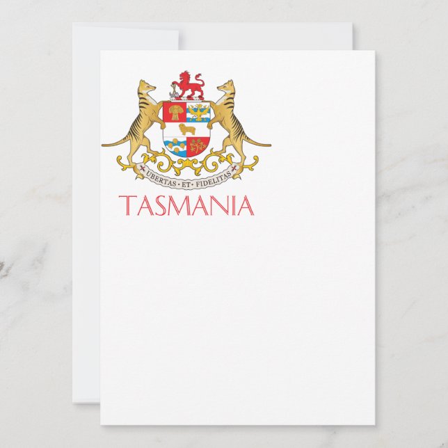 Escudo de armas de Tasmania (Anverso)