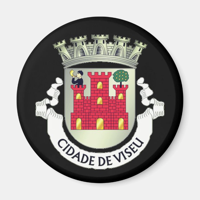 Escudo de armas de Viseu, imán PORTUGAL (Frente)