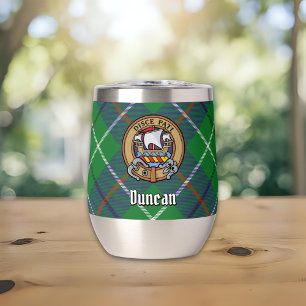 Escudo de armas del Clan Duncan sobre tartán