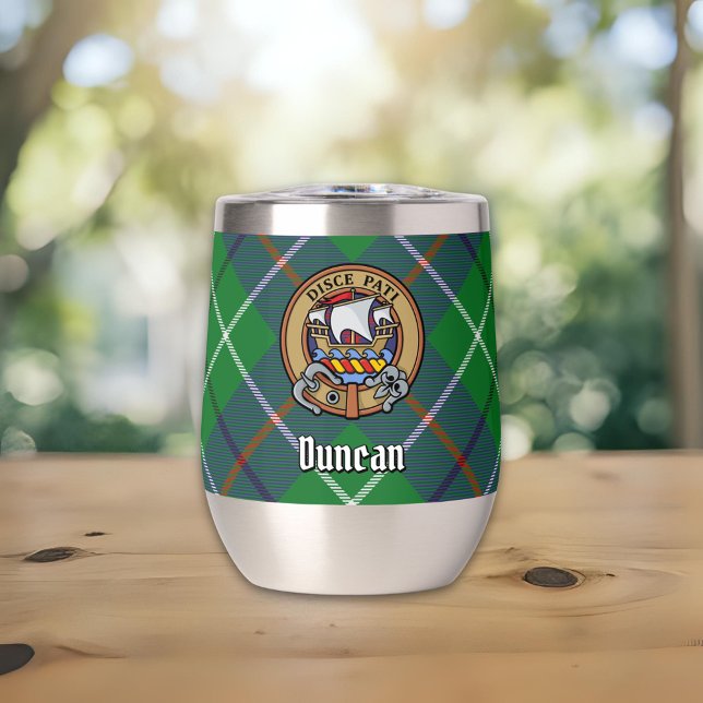 Escudo de armas del Clan Duncan sobre tartán (Subido por el creador)