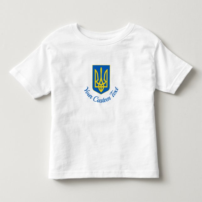 Escudo de armas ucraniano y camiseta de texto pers (Anverso)