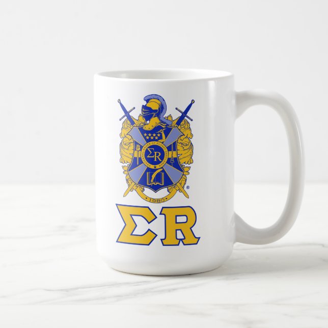 Escudo de armas y taza de la sigma R (Derecha)