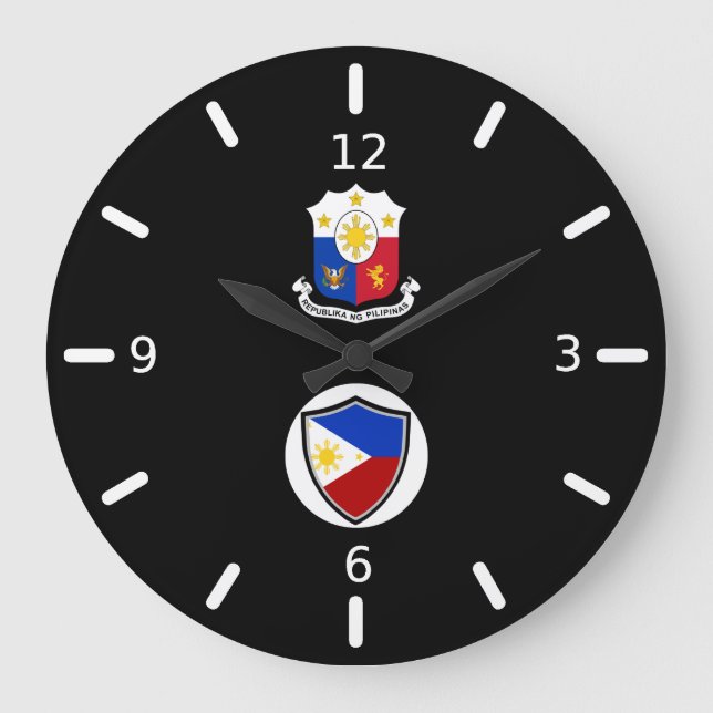 Escudo de bandera de Filipinas, reloj grande (Anverso)