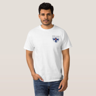 Escudo de bandera de Finlandia y camiseta emblemát