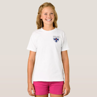 Escudo de bandera de Finlandia y camiseta emblemát