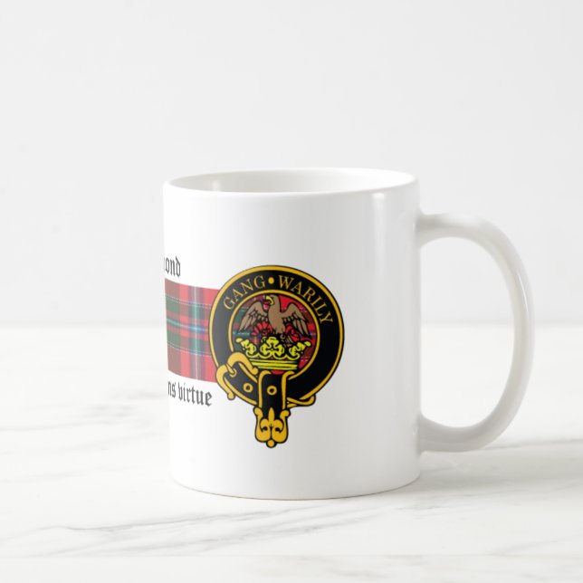 Escudo de Drummond y taza escoceses del tartán (Derecha)