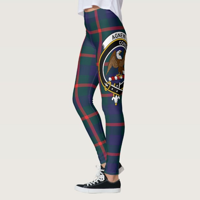 Escudo de Escocia Clan Agnew Tartan Women Leggings (Izquierda)