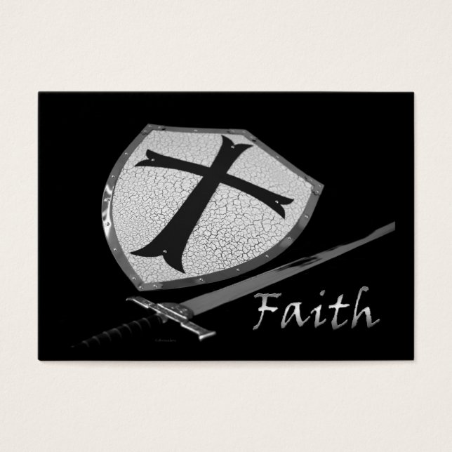 escudo de espada de fe con versos de Psalm 91 (Frente)