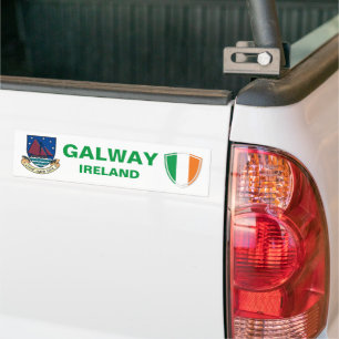 Escudo de Irlanda Galway y pegatinas de parachoque