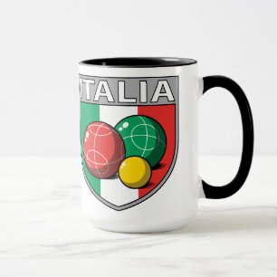 Escudo de Italia Bocce taza del campanero de 15