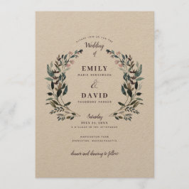 Escudo de jardín | Invitación a la boda floral rús