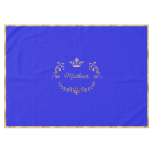 Escudo de la Corona Azul Real con manteles persona