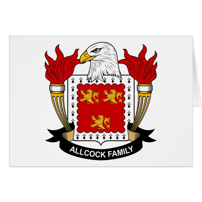 Escudo de la familia de Allcock (Anverso (Horizontal))