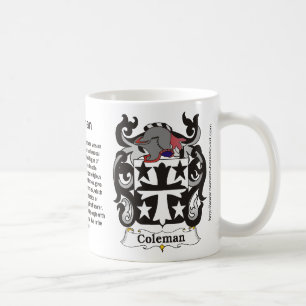 Escudo de la familia de Coleman en una taza