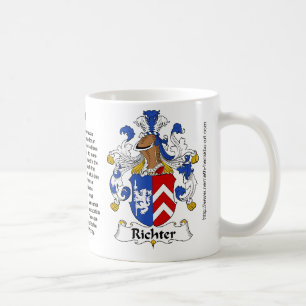 Escudo de la familia de Richter en una taza