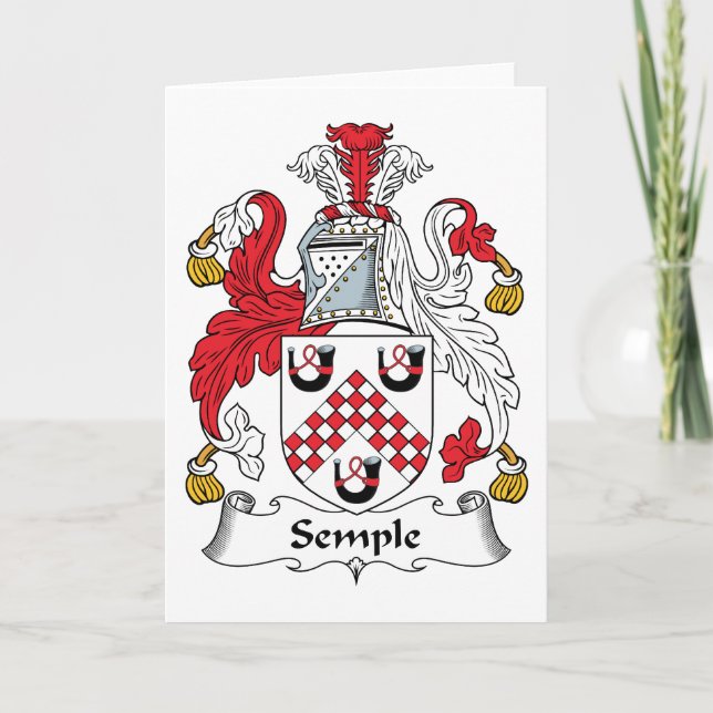 Escudo de la familia de Semple (Anverso)