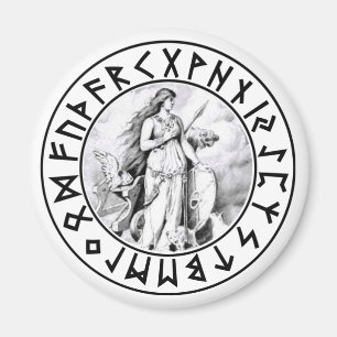 escudo de la runa de Freya del imán