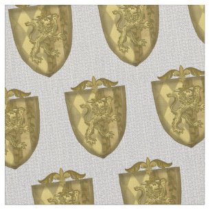 Escudo de león Familia de apellido Tela de cremall